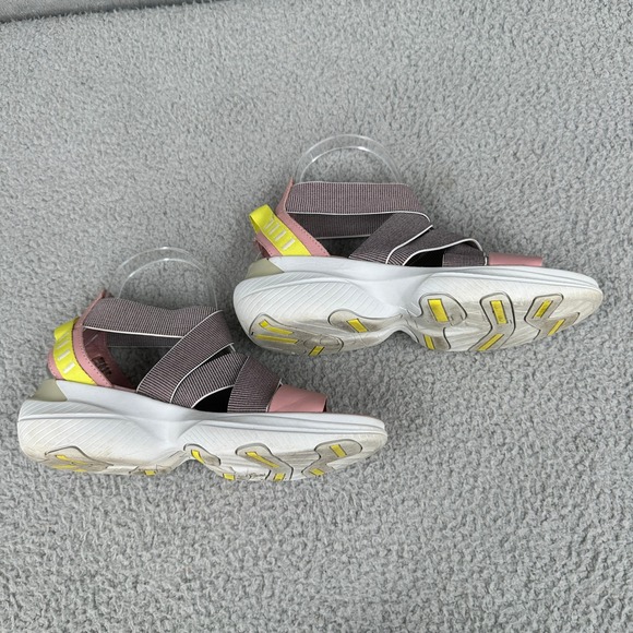 Sorel Kinetic Sandals‎ Pink Gray Yellow Elastic Straps Womens 7.5 Sport Shoes - Picture 5 of 12